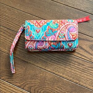 Vera Bradley Vibrant Paisley Wristlet Clutch